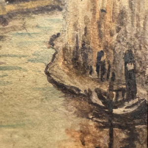 Albert DANDOY (1885-1977): « Namur - écluse et remorqueur sur la Sambre