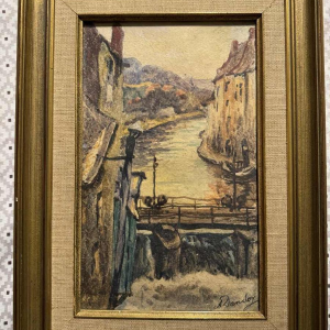 Albert DANDOY (1885-1977): « Namen - sluis en sleepboot op de Sambre »