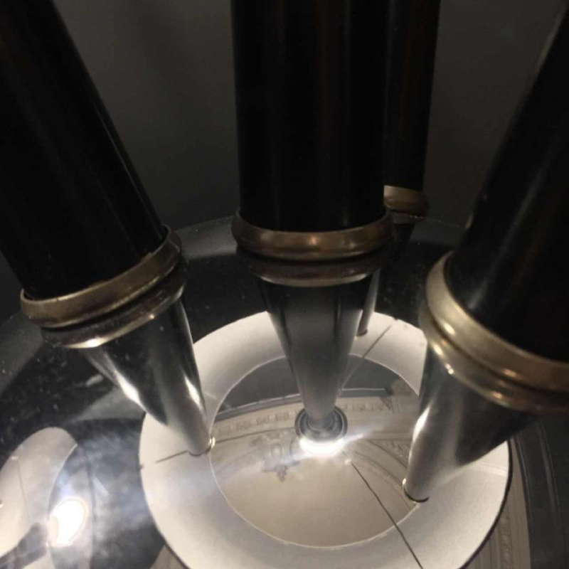 Pair of Art Deco " Sputnik Ball " Table Lamp, Jacques Adnet style, circa 1930/40