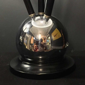 Paar Art Deco "Ball" Tafel lamp, Jacques Adnet stijl, circa 1930/40