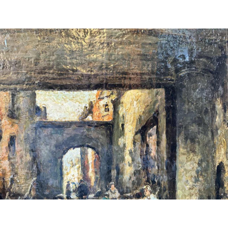 Albert DANDOY (1885-1977): « Namur - passage rue des Brasseurs vers la Sambre»