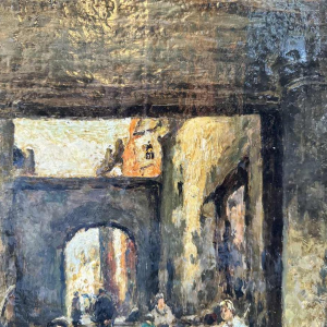 Albert DANDOY (1885-1977): « Namur - passage rue des Brasseurs vers la Sambre»