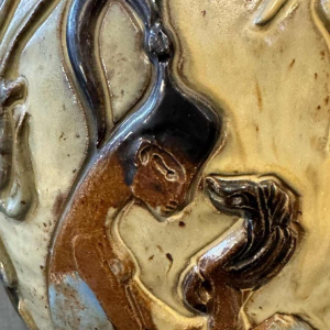 Jules GUERIN (1919-1999): vase pièce unique décor « africaniste »