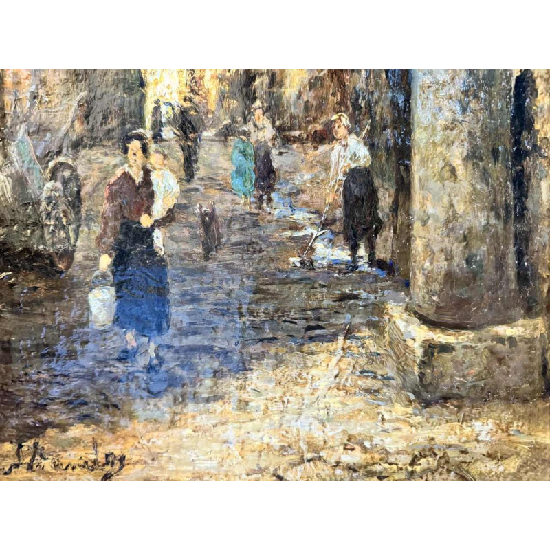 Albert DANDOY (1885-1977): Namen - doorgang rue des Brasseurs naar de Samber.