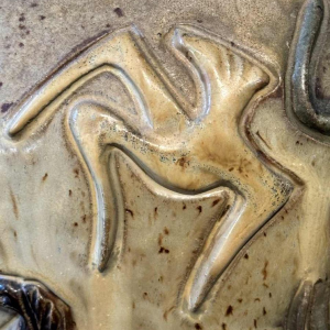 Jules GUERIN (1919-1999): vase pièce unique décor « africaniste »