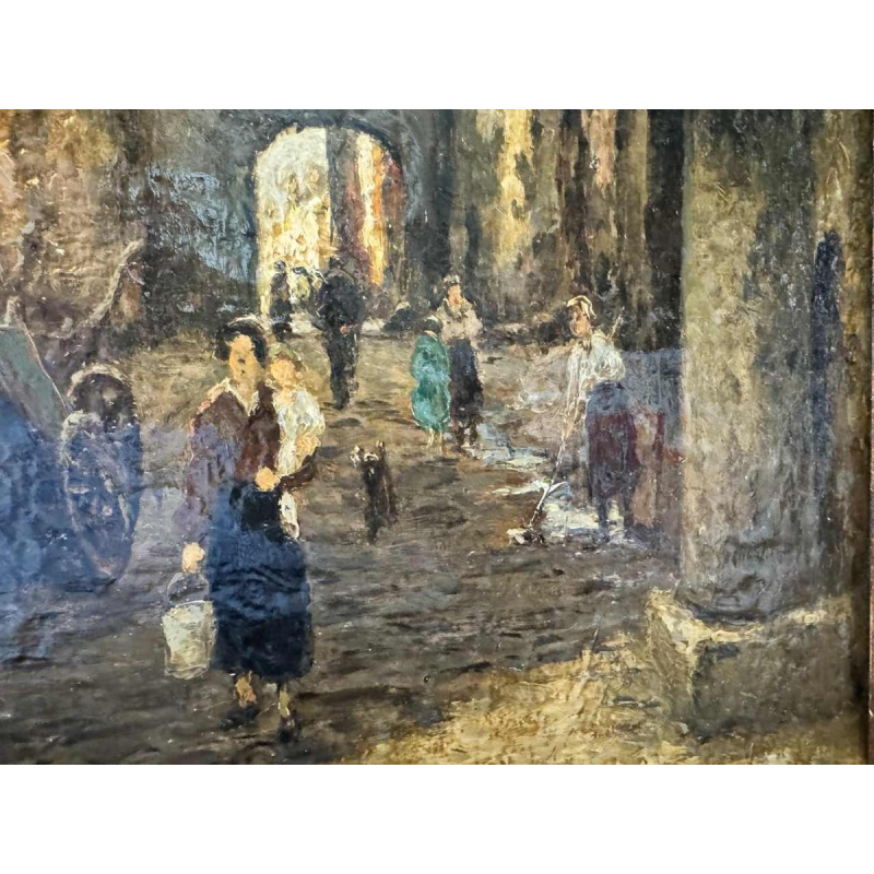 Albert DANDOY (1885-1977): « Namur - passage rue des Brasseurs vers la Sambre»