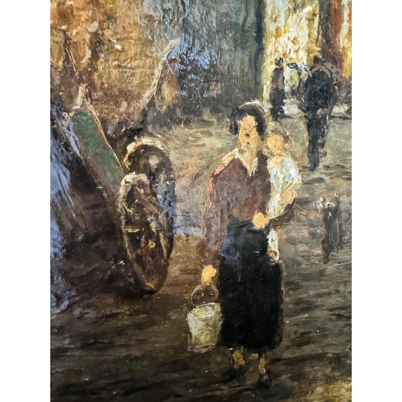 Albert DANDOY (1885-1977): « Namur - passage rue des Brasseurs vers la Sambre»