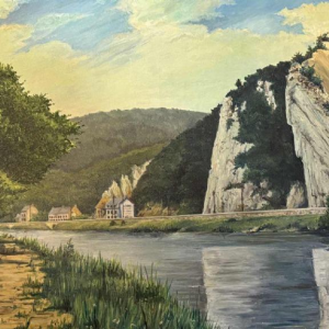 Georges COSSE: "The Meuse at Profondeville - Lustin