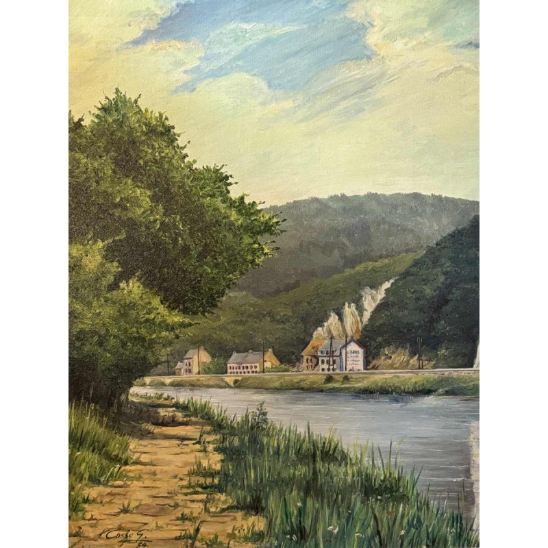 Georges COSSE: "The Meuse at Profondeville - Lustin