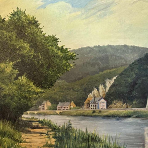 Georges COSSE: "The Meuse at Profondeville - Lustin