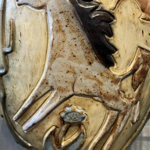 Jules GUERIN (1919-1999): vase pièce unique décor « africaniste »