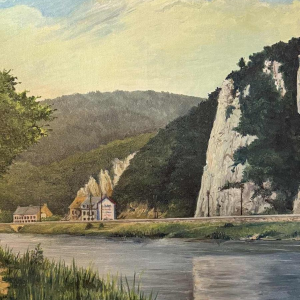 Georges COSSE: "The Meuse at Profondeville - Lustin