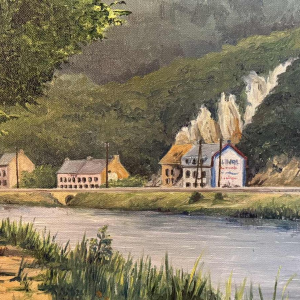 Georges COSSE: "The Meuse at Profondeville - Lustin