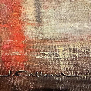 Jacques CALLAERT « Brussels Boulevard Anspach End of Year 1955 » painting oil on canvas