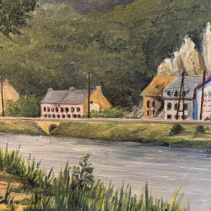 Georges COSSE: "The Meuse at Profondeville - Lustin