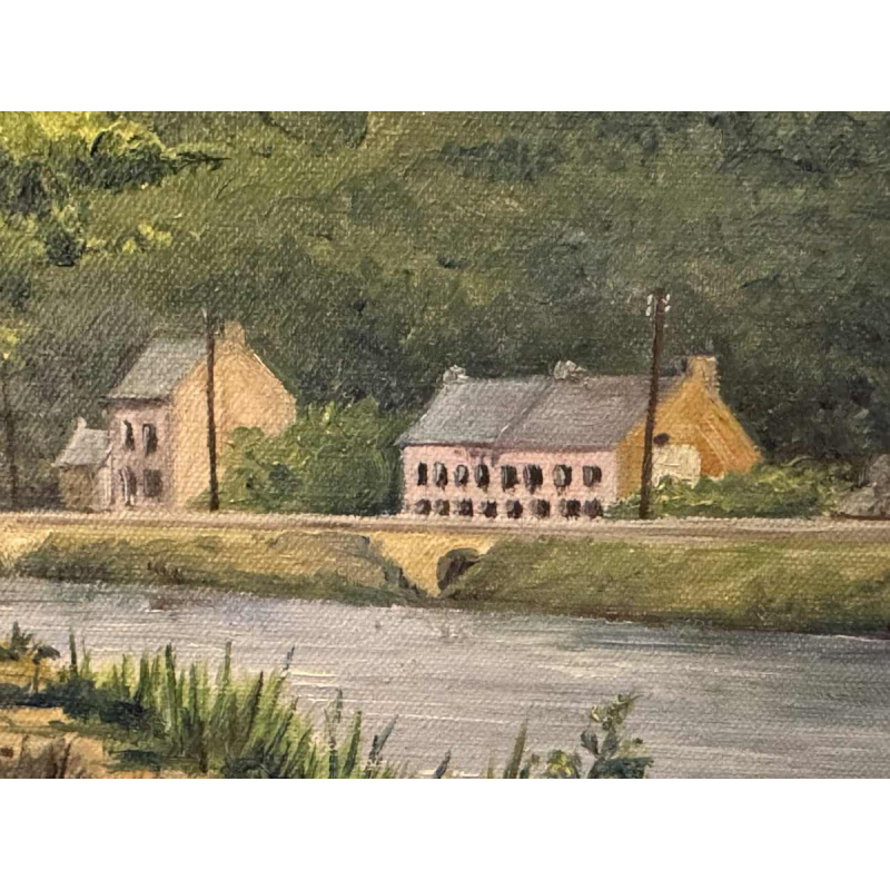 Georges COSSE: "The Meuse at Profondeville - Lustin