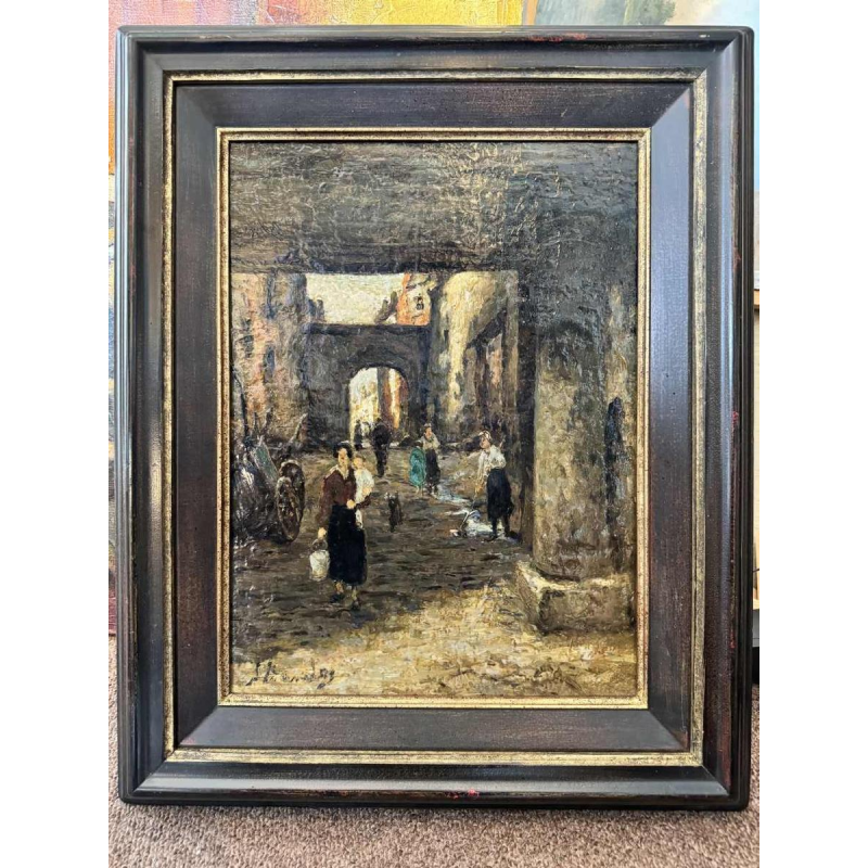 Albert DANDOY (1885-1977): Namen - doorgang rue des Brasseurs naar de Samber.