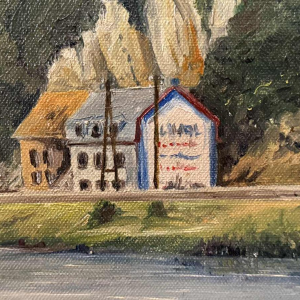 Georges COSSE: "The Meuse at Profondeville - Lustin