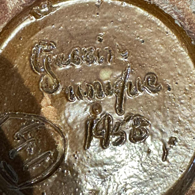 Jules GUERIN (1919-1999): vase pièce unique décor « africaniste »