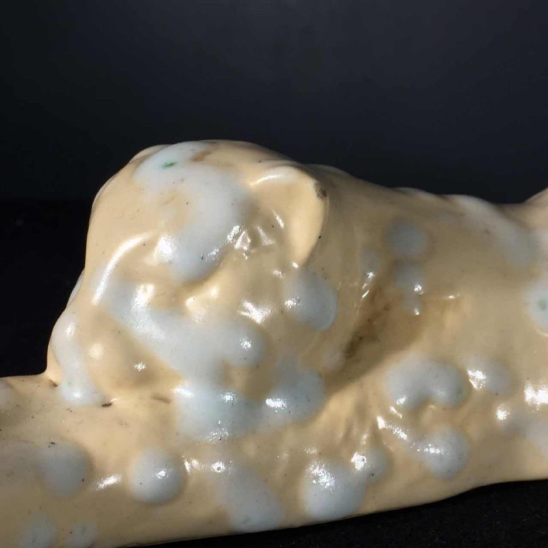 Art Deco Panthere / Cat ceramic sculpture signed, Domien Ingels style, circa 1930