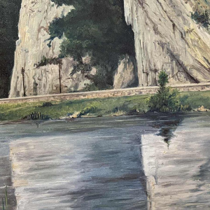 Georges COSSE: "The Meuse at Profondeville - Lustin