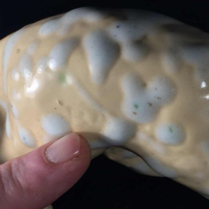 Art Deco Panthere / Cat ceramic sculpture signed, Domien Ingels style, circa 1930