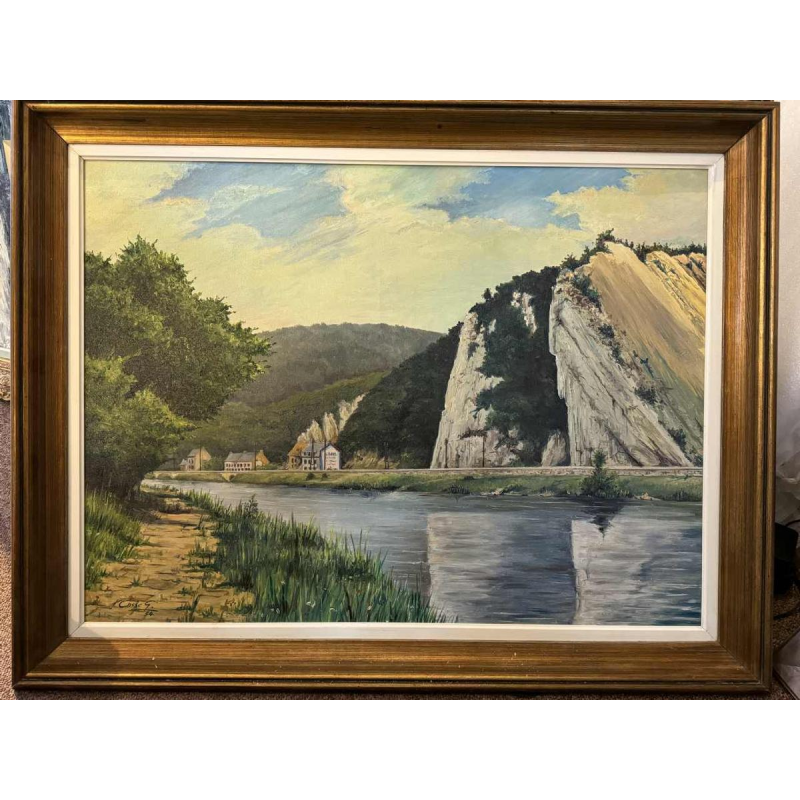 Georges COSSE: "The Meuse at Profondeville - Lustin