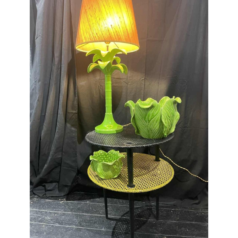 Tommaso Barbi, keramiek 'palm' lamp, Italië 1970