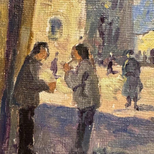 Albert DANDOY : « Namur - Rue Saint Hilaire 1950 » sur le grognon