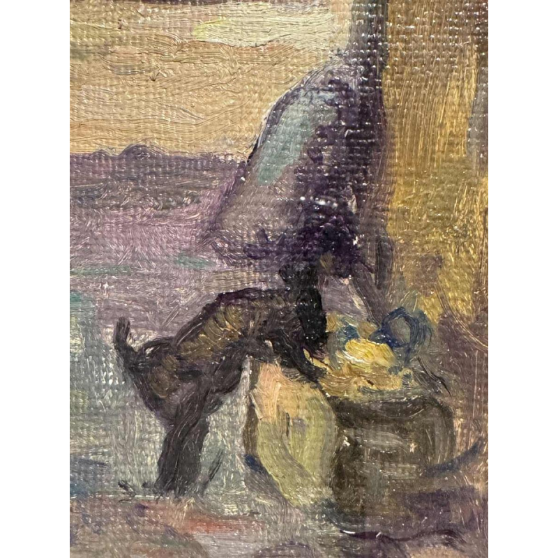 Albert DANDOY (1885-1977): "Namen - Rue Saint Hilaire 1950" op de grognon