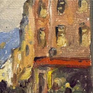 Albert DANDOY : « Namur - Rue Saint Hilaire 1950 » sur le grognon