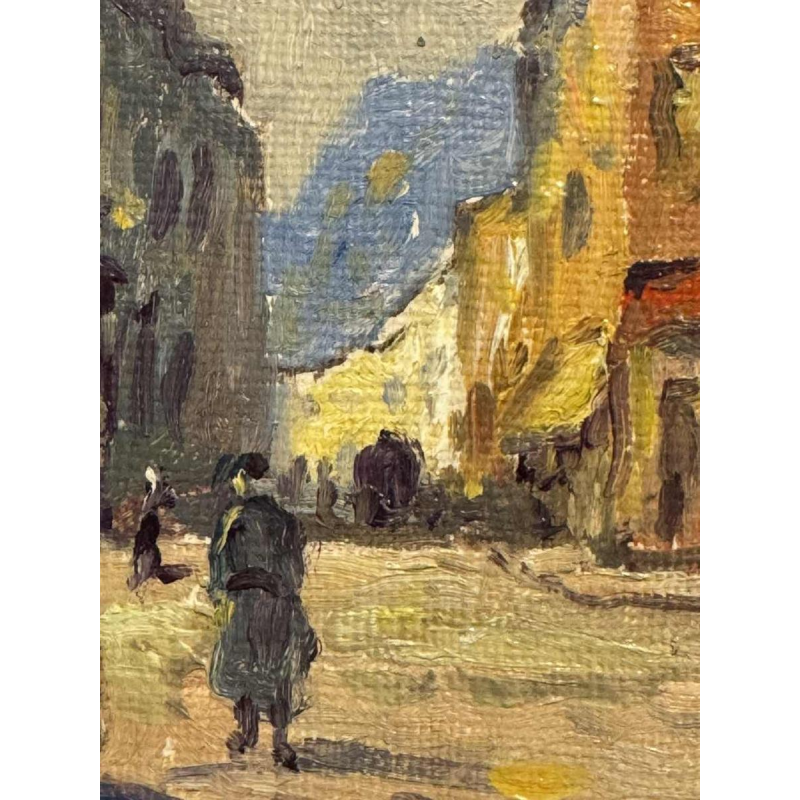 Albert DANDOY (1885-1977): "Namur - Rue Saint Hilaire 1950" on the grognon