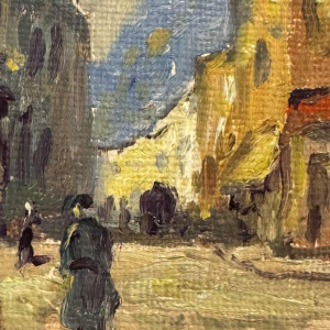 Albert DANDOY (1885-1977): "Namur - Rue Saint Hilaire 1950" on the grognon