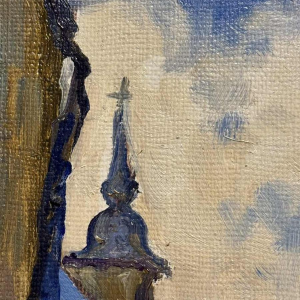 Albert DANDOY (1885-1977): "Namur - Rue Saint Hilaire 1950" on the grognon