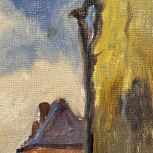 Albert DANDOY (1885-1977): "Namen - Rue Saint Hilaire 1950" op de grognon