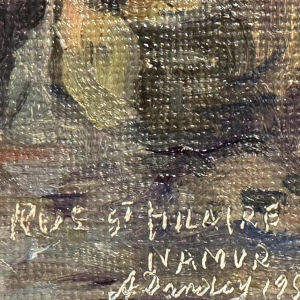 Albert DANDOY (1885-1977): "Namen - Rue Saint Hilaire 1950" op de grognon