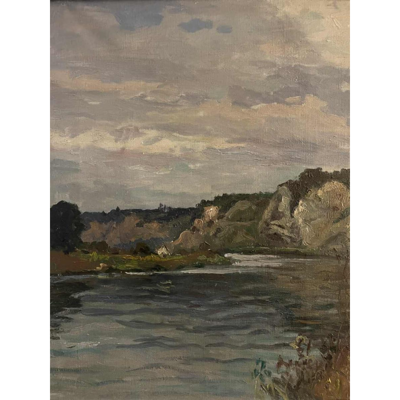 Albert DANDOY (1885-1977): De Maas bij Thon Samson in 1948.