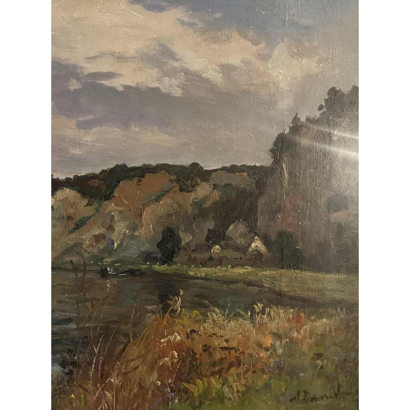 Albert DANDOY (1885-1977): « La Meuse à Thon Samson en 1948 »