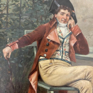 Charles Louis KRATKÉ the pose oil on panel, late 19th century painting