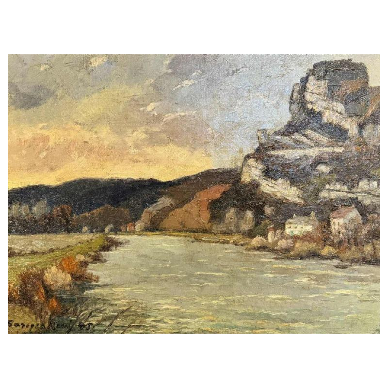 Réservé René BOREUX (1886- ?) "La Meuse à Samson »