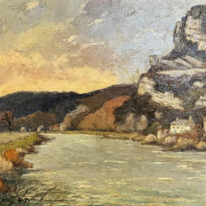 Réservé René BOREUX (1886- ?) "La Meuse à Samson »