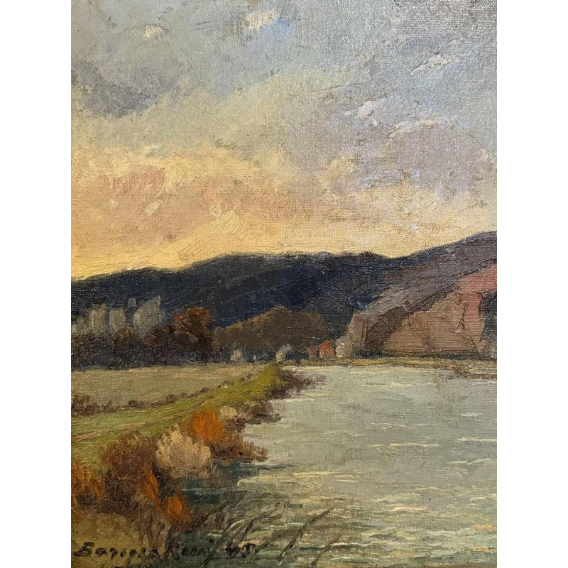 Réservé René BOREUX (1886- ?) "La Meuse à Samson »