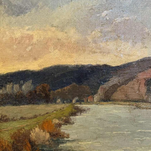 Réservé René BOREUX (1886- ?) "La Meuse à Samson »