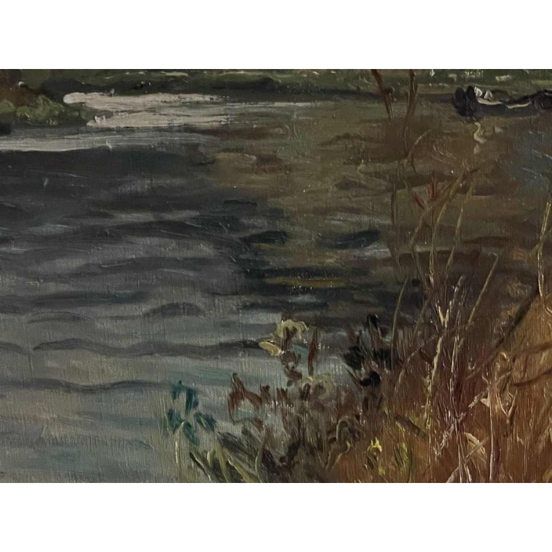 Albert DANDOY (1885-1977): « La Meuse à Thon Samson en 1948 »