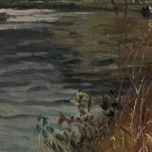 Albert DANDOY (1885-1977): The Meuse at Thon Samson in 1948.