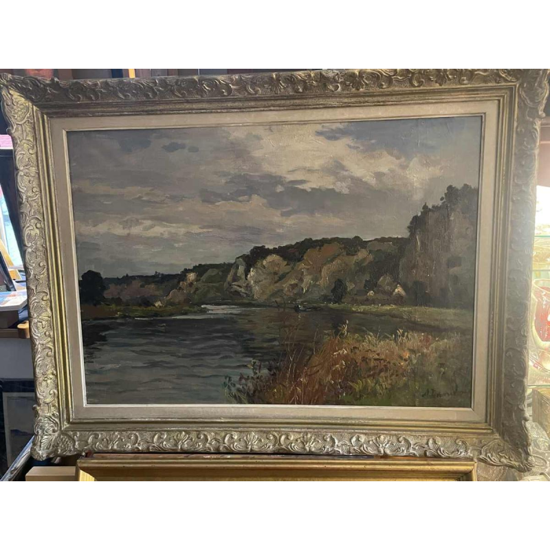 Albert DANDOY (1885-1977): « La Meuse à Thon Samson en 1948 »