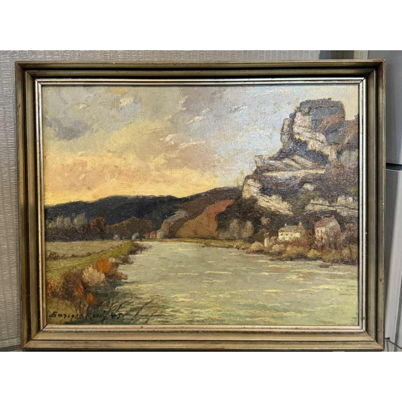 Réservé René BOREUX (1886- ?) "La Meuse à Samson »