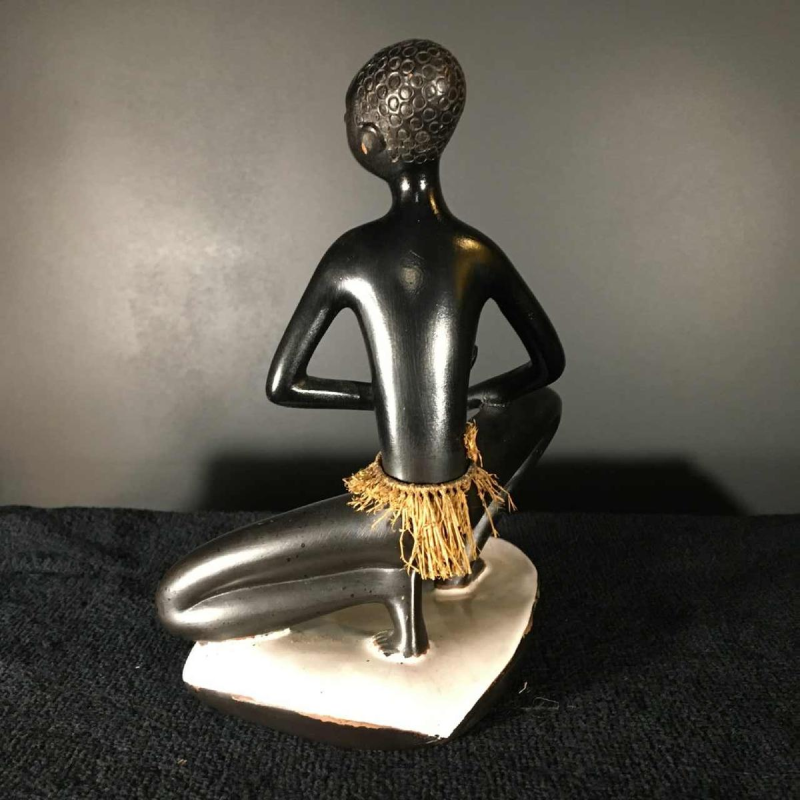 ANZENGRUBER KERAMIK, Afrikaanse Naakt Watusi Vrouw, keramiek Sculptuur, 1950