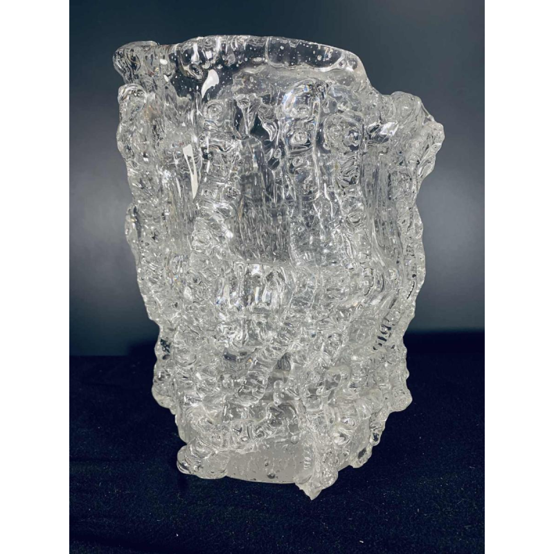 Important Vase Brutaliste Rostrato Incolore, Type Barovier & Toso MURANO, 1970