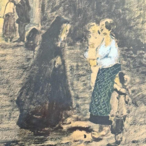 Albert DANDOY (1885-1977): « Namur - Porte Monin rue des Brasseurs » painting